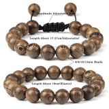 Natural Wood Bead Tibetan Buddha Bracelet