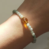 Bracelet "Spark of Joy" in Jadeite & Citrine