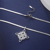 "Eternal Protection" Pendant - Witch's Knot, Flat Chain