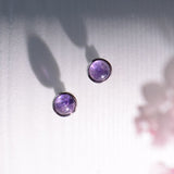 Amethyst & Silver Stud Earrings