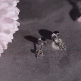 Amethyst & Silver Stud Earrings