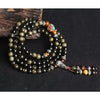 Bracelet Mala "Buddhist" in Black & Gold Obsidian