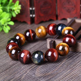 Bracelet "Multiple Eye" in Tiger's Eye, Bull's Eye & Hawk's Eye