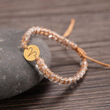 Braided Bracelet "12 Constellations" in Natural Stones