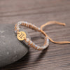 Braided Bracelet "12 Constellations" in Natural Stones