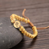 Braided Bracelet "12 Constellations" in Natural Stones