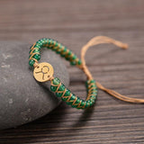 Braided Bracelet "12 Constellations" in Natural Stones