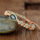 Braided Bracelet "Audacity" in Jasper & Labradorite