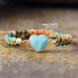 Braided "Heart" Amazonite Bracelet