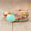 Bracelet Wrap "Sweetness & Calm" in Amazonite