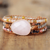 Bracelet Wrap "Balanced Sweetness" in Rose Quartz