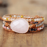 Bracelet Wrap "Balanced Sweetness" in Rose Quartz