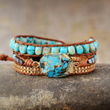 Bracelet Wrap "Soothing Energy" in Turquoise