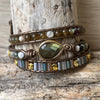 Bracelet Wrap "Protection" in Labradorite