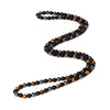 "3 Protections" Necklace in Hematite, Obsidian & Tiger's Eye