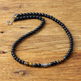 Black Obsidian & Tiger Eye "Shield of Wisdom" Necklace