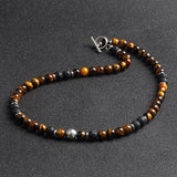 Lava Stone & Tiger Eye 'Earth & Fire Energy' Necklace