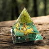 Orgone Pyramid "Tree of Life Reborn" in Peridot & Malachite.