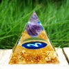 Orgone Pyramid of the Zodiac - Aries in Amethyst & Citrine