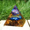 Zodiac Orgone Pyramid - Taurus in Amethyst & Tiger's Eye