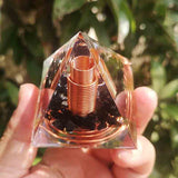 Orgone Pyramid "Amplified Energy Protection" in Obsidian