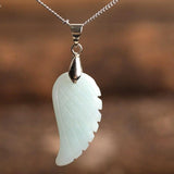 Angel Wing Pendant in Natural Stone