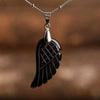 Angel Wing Pendant in Natural Stone