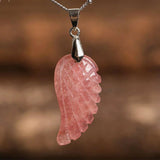 Angel Wing Pendant in Natural Stone