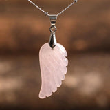 Angel Wing Pendant in Natural Stone