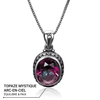 Serene Creativity pendant in Rainbow Mystic Topaz