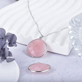 "Infinity Softness" pendant in Rose Quartz