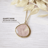 "Infinity Softness" pendant in Rose Quartz