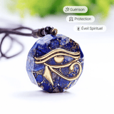 Orgonite Pendant Eye of Horus in Natural Stones