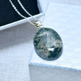 Natural Serenity Pendant in Moss Agate