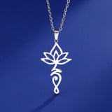 Sacred Lotus Unalome Pendant