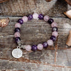 Bracelet "Love & Spirituality" in Amethyst & Rose Quartz