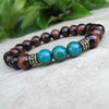 Bracelet "Inner Balance" in Bull's Eye & Chrysocolla