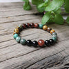 Bracelet "Protective Energies" in Tiger's Eye, Bull's Eye & African Turquoise