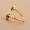 Gold Labradorite Ring