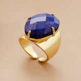 Lapis Lazuli Ring Natural Stone Ring Natural Stone Jewelry