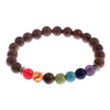 7 chakra wooden bracelet