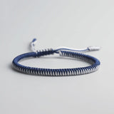 Lucky Bracelet - Blue Bicolour Braided