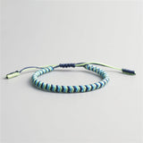 Lucky Charm Bracelet - Black Blue Braided