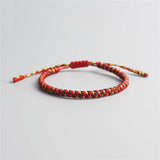 Lucky Charm Bracelet - Red Yellow Braided