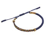 Semi braided blue Tibetan bracelet