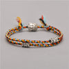 Ethnic Tibetan Buddhist T-Style Colorful Amulet Bracelets for Women and Men Made of Silk