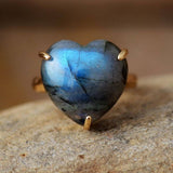 Natural Stone Ring "Labradorite"