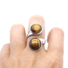 Double Natural Stone Cabochon Ring