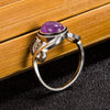 Vintage Amethyst Stone Ring for Women