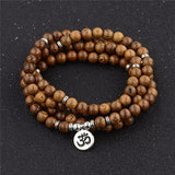 Multilayer 108 Wood Beads Lotus Om Bracelet Tibetan Buddhist Mala Buddha Charm Rosary Bracelet.jpg 640x640